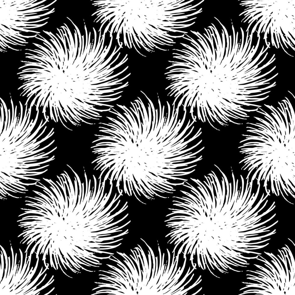 fluffy elements seamless pattern. stylized jellyfish - vector illustration. printing on fabric, wallpaper