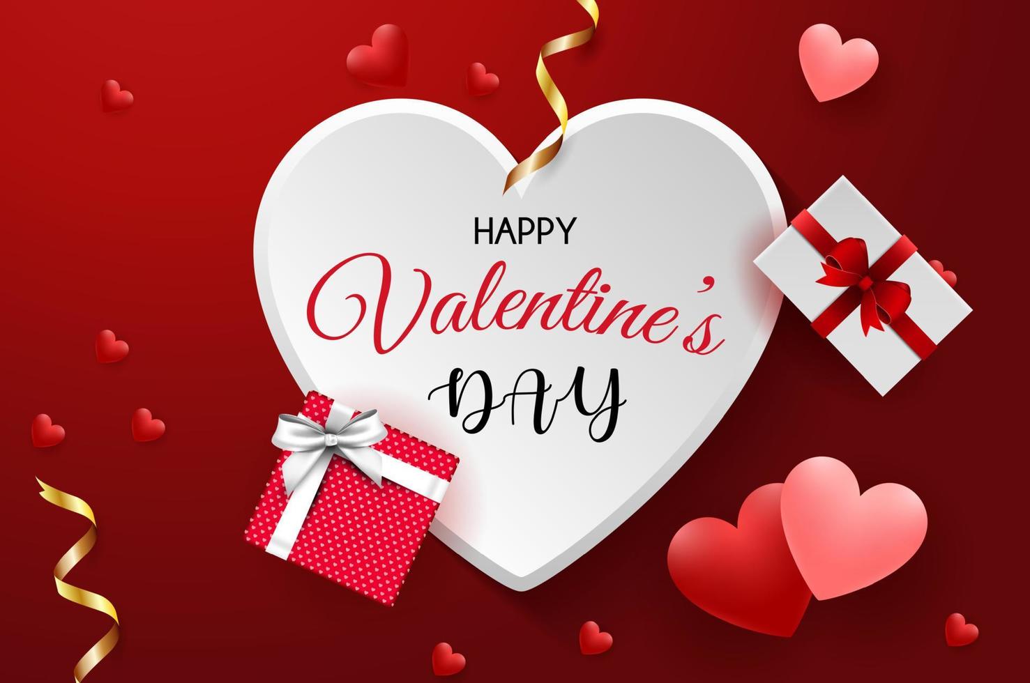 Happy valentine's day greeting card vector