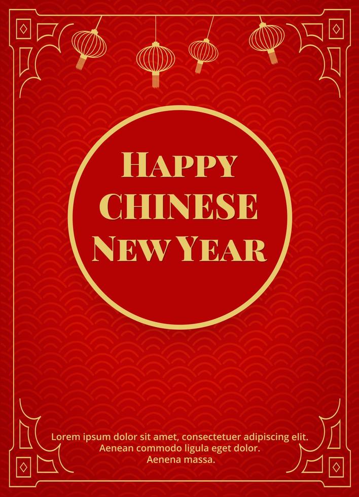 Happy chinese new year design template vector