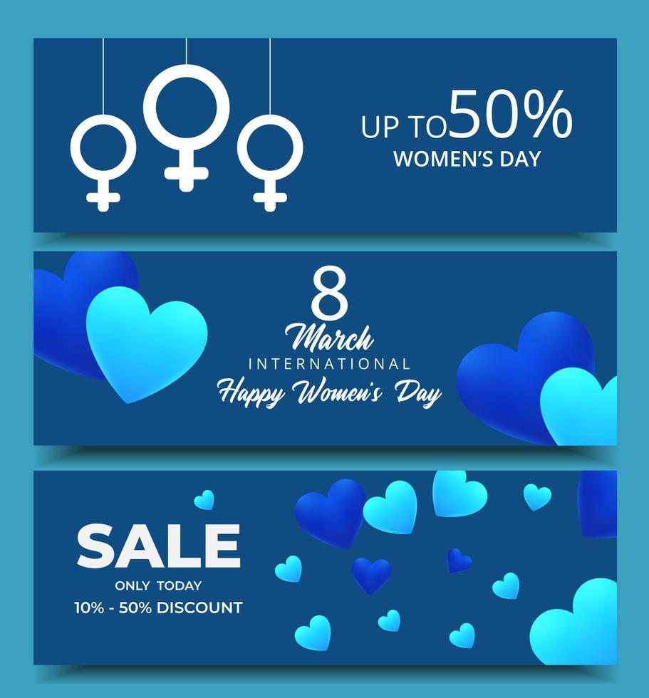 International happy women's day sale banner vector