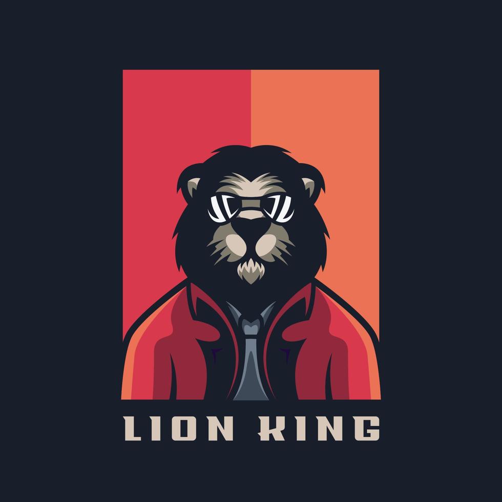 lion logo design with vector