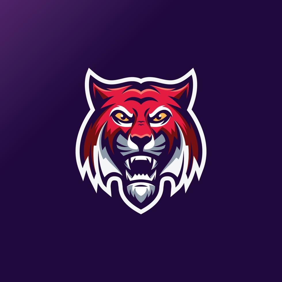 tiger logo design with vector