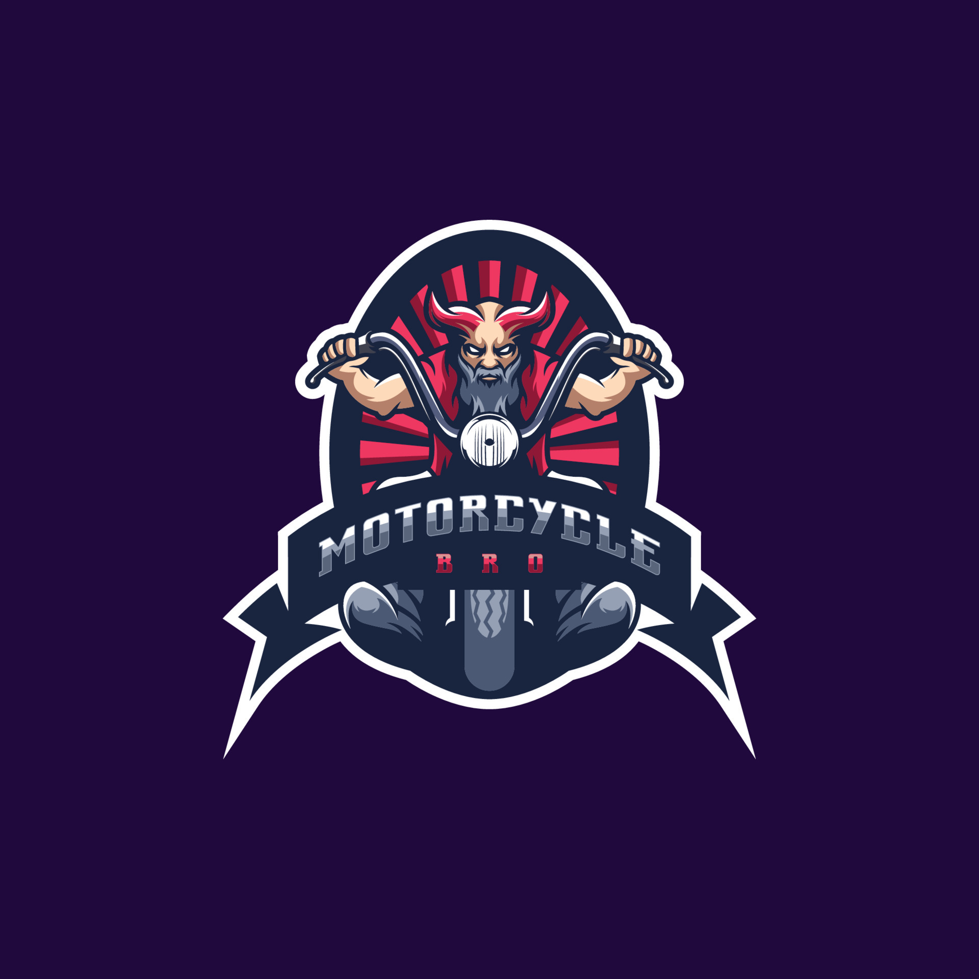 motorcycle logo design 5154307 Vector Art at Vecteezy