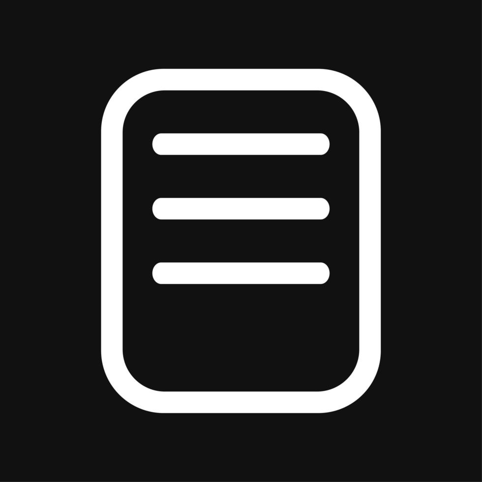 Black document file thick line vector icon