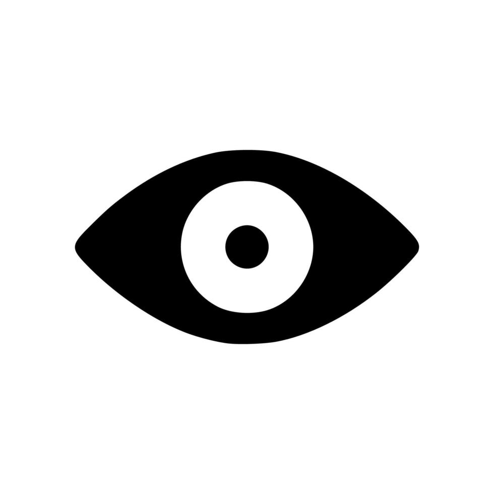 signo de icono de ojo plano. diseño de logotipo de ilustración vector