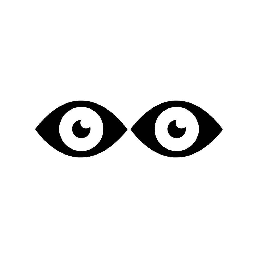 signo de icono de ojo plano. diseño de logotipo de ilustración vector