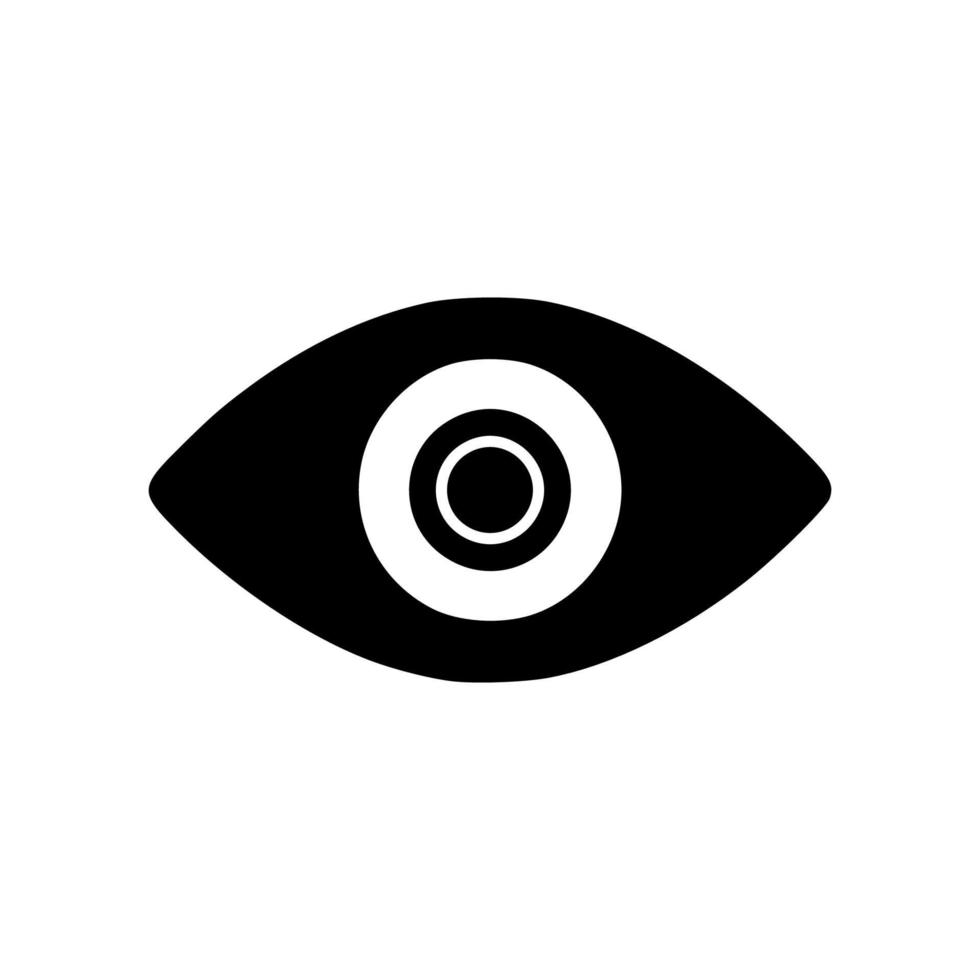 signo de icono de ojo plano. diseño de logotipo de ilustración vector
