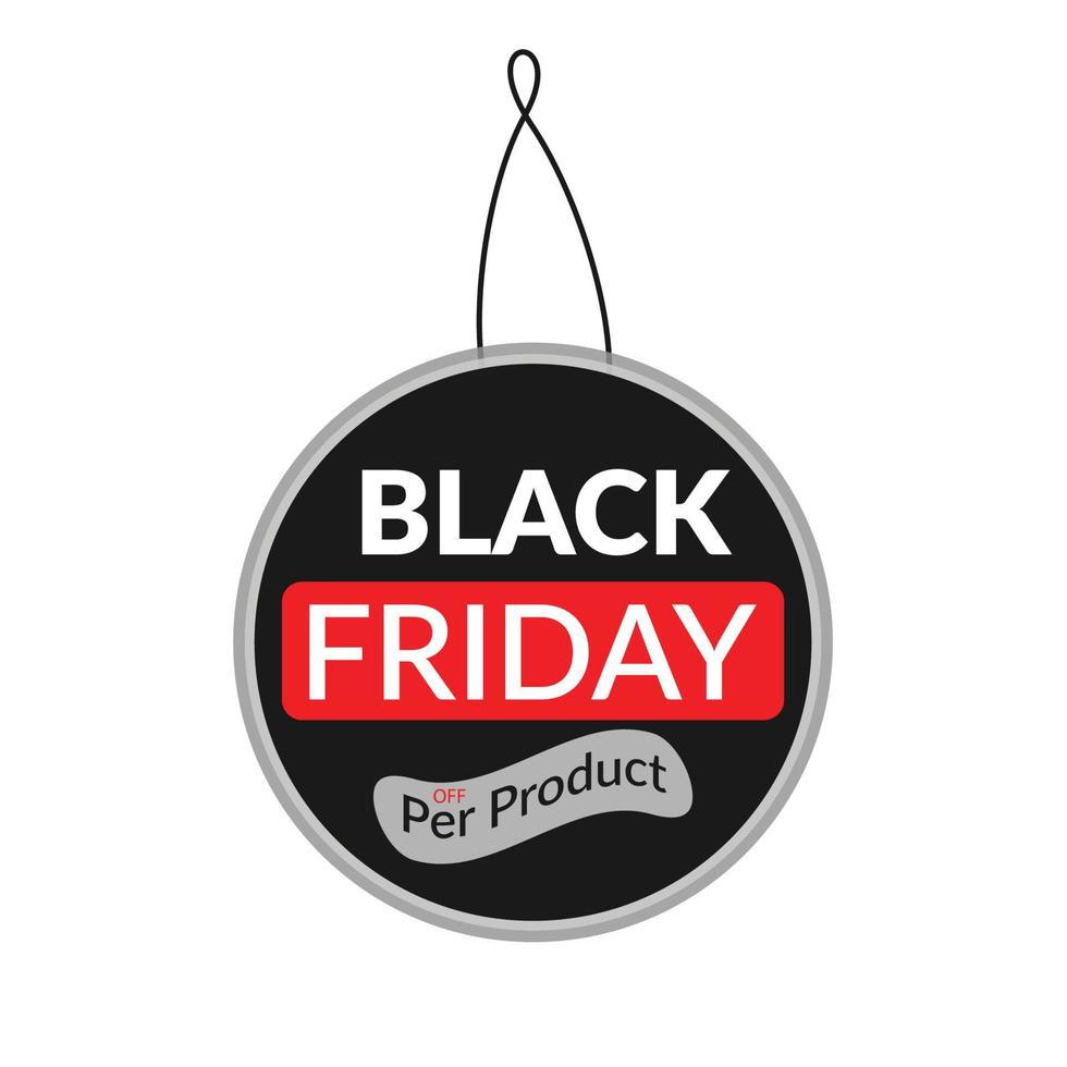 Black friday sale tag label price sale banner Premium Vector