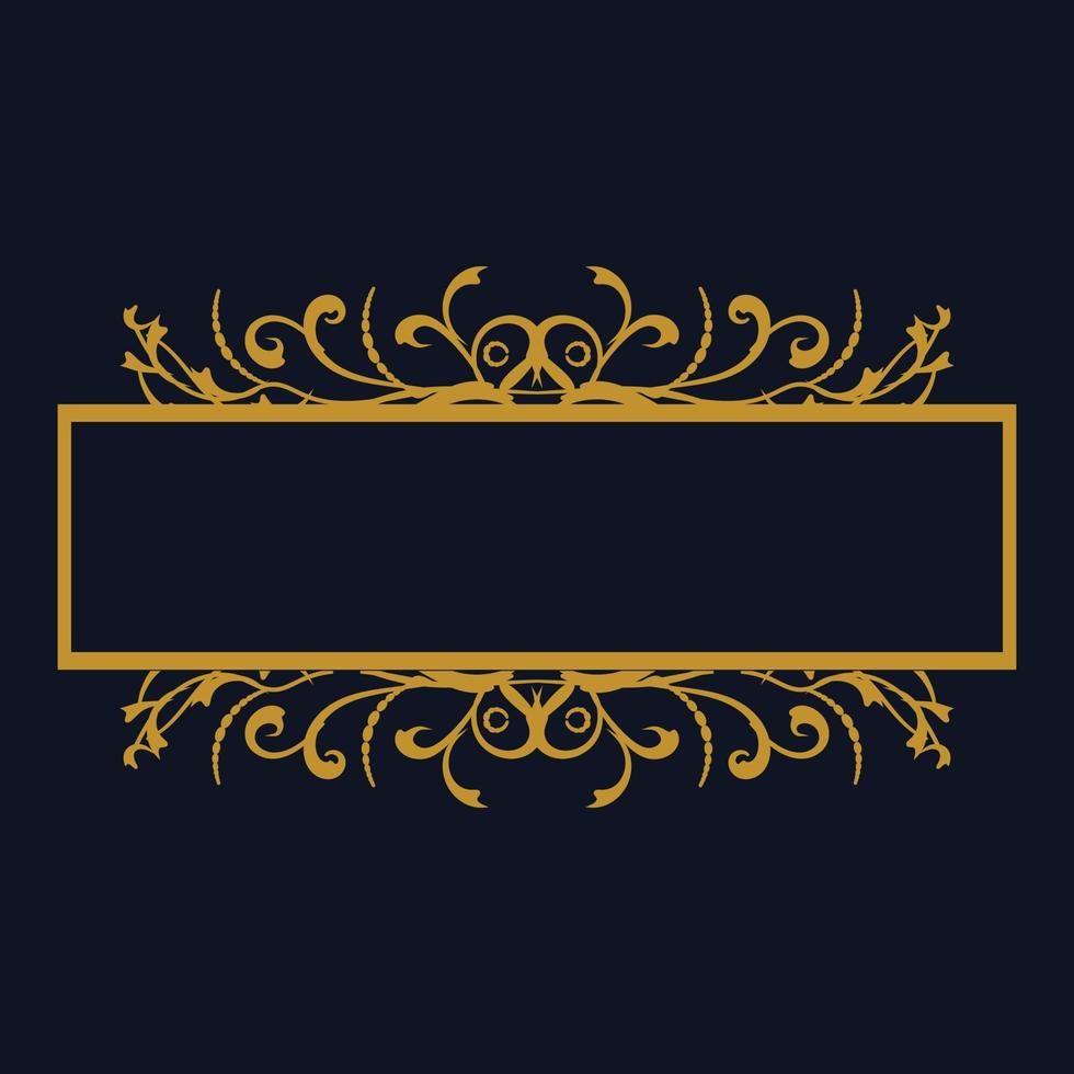 Royal Frame Luxury Gold Wedding Invitation vector