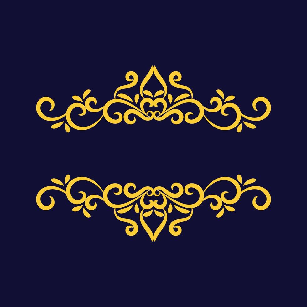 Royal Frame Luxury Gold Wedding Invitation vector