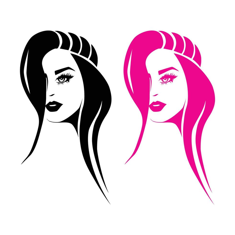 Face Hair Logo vector