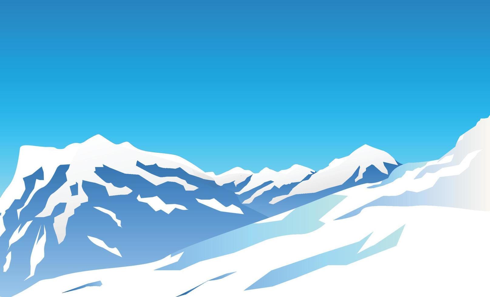 Icy Mountain glazier vector