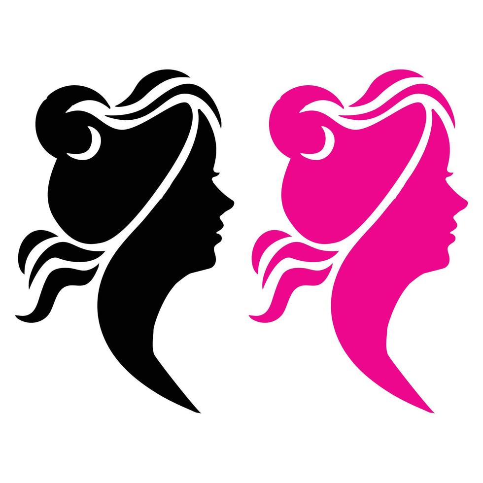 logotipo de cara de belleza vector