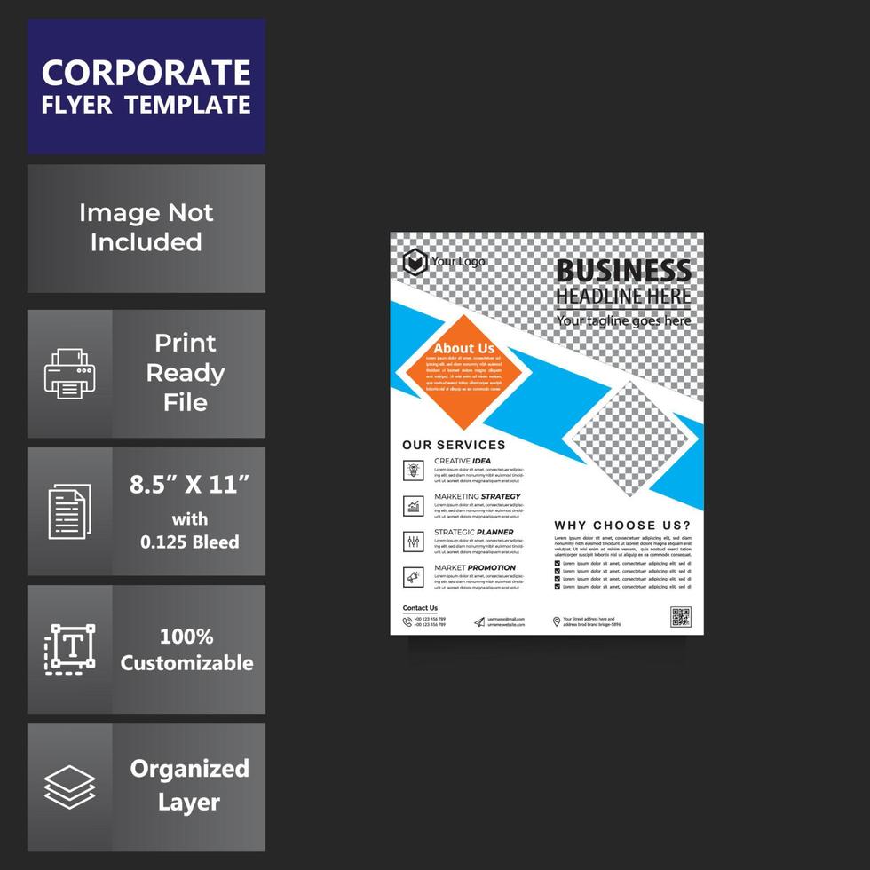 Corporate Flyer Template 24 vector