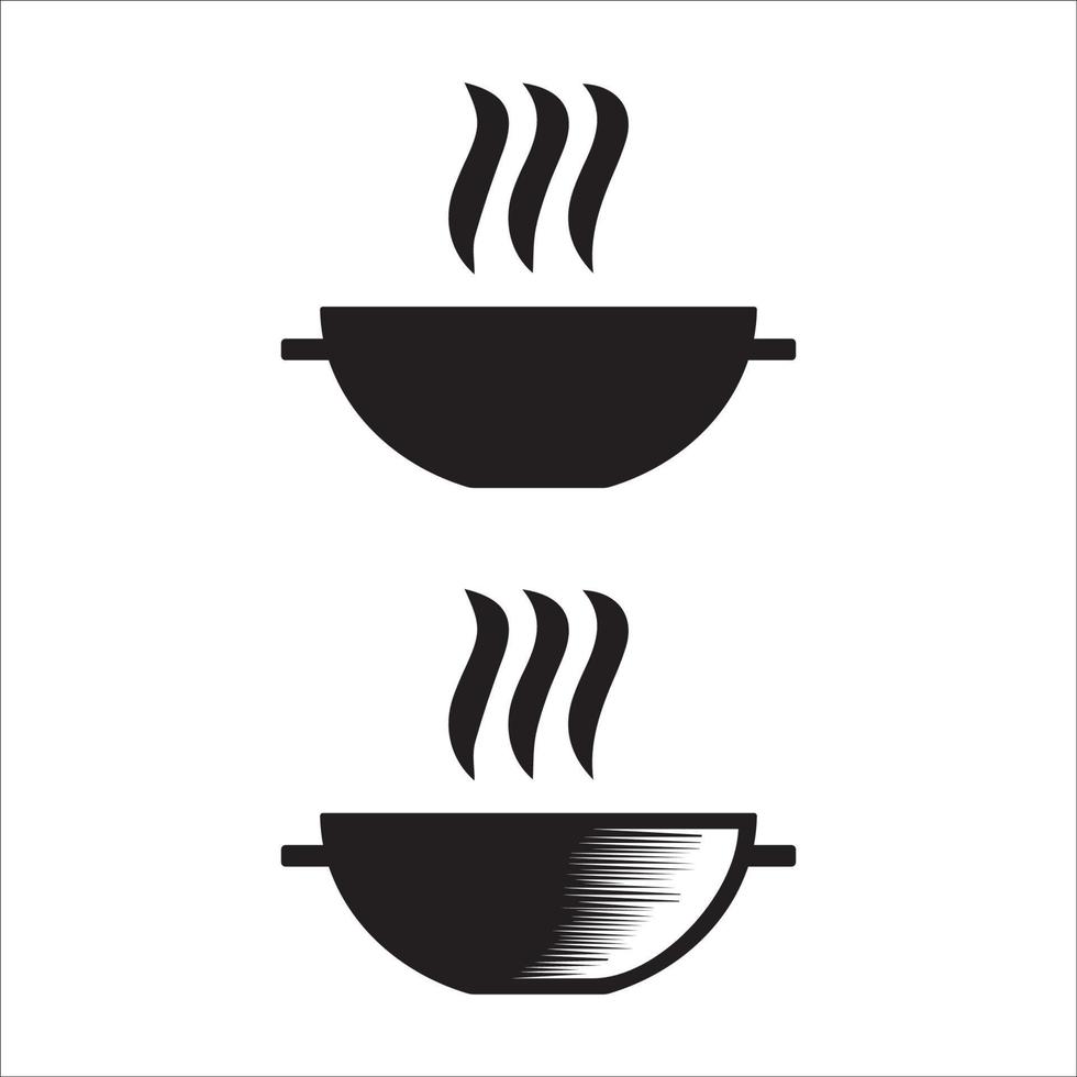 Steam pots icons vector