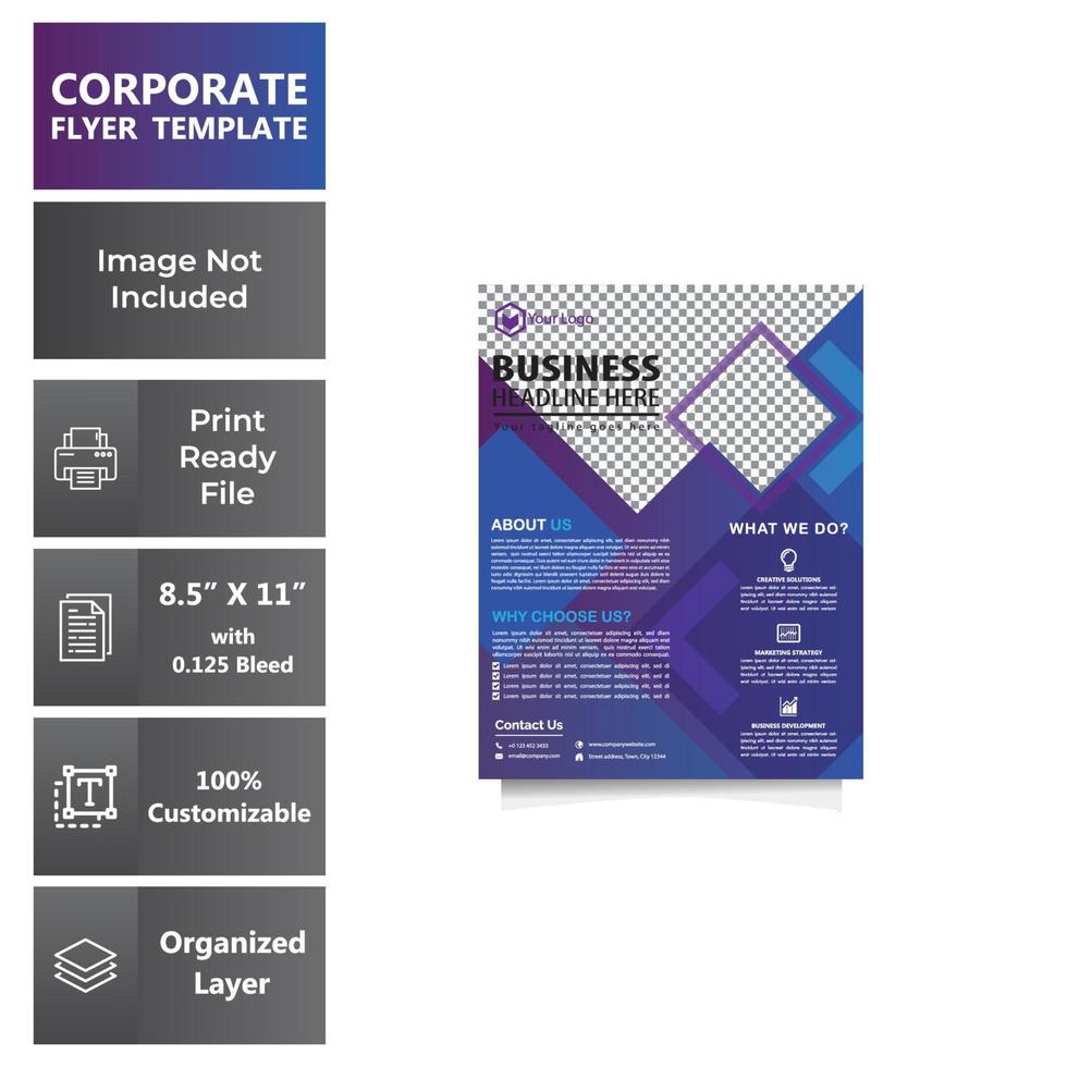 Corporate Flyer Template 14 vector