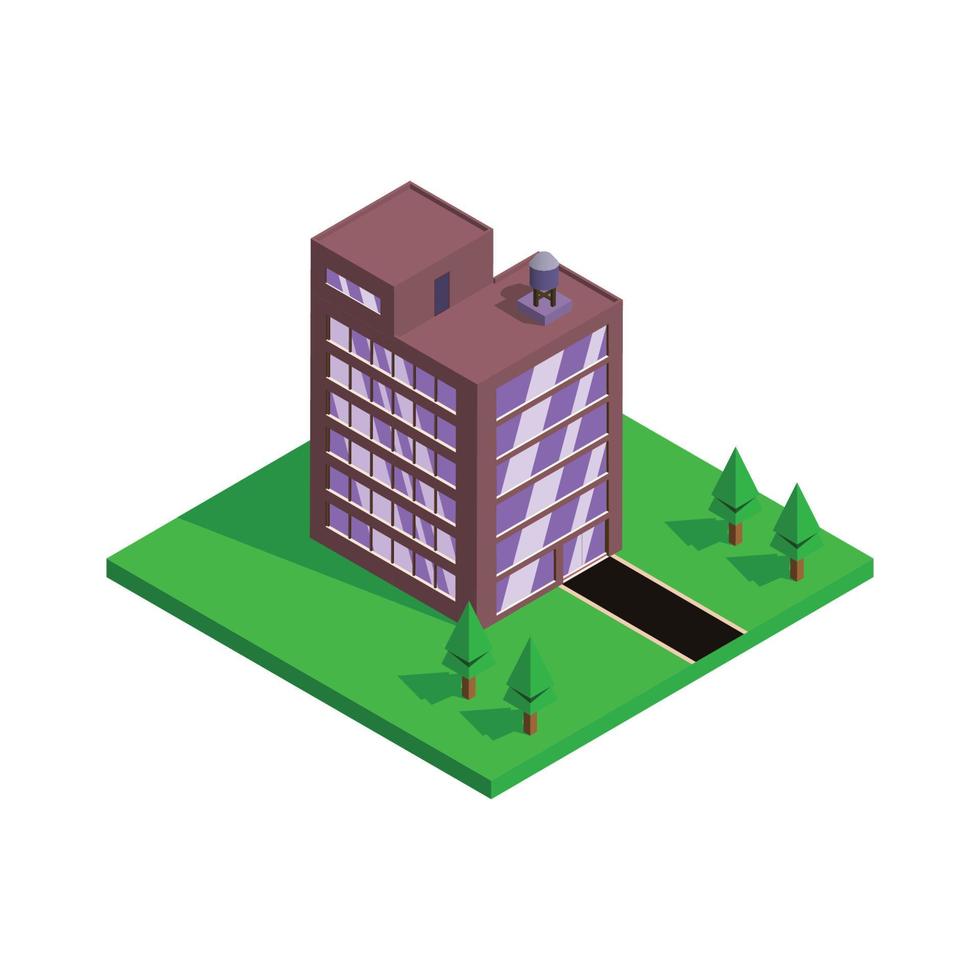 Isometric building Office vector