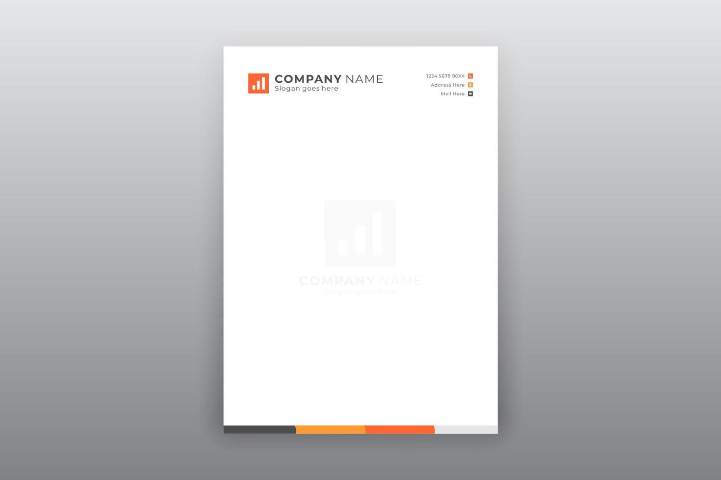 White Business Letterhead with Abstract Ornament vector