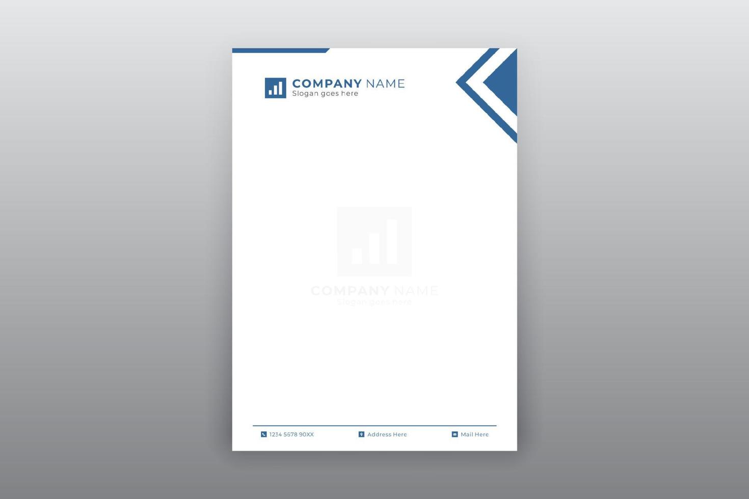 White Business Letterhead with Abstract Ornament vector