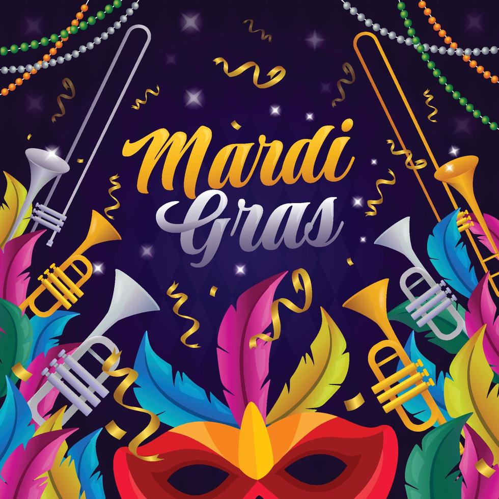 concepto de carnaval mardi gras vector