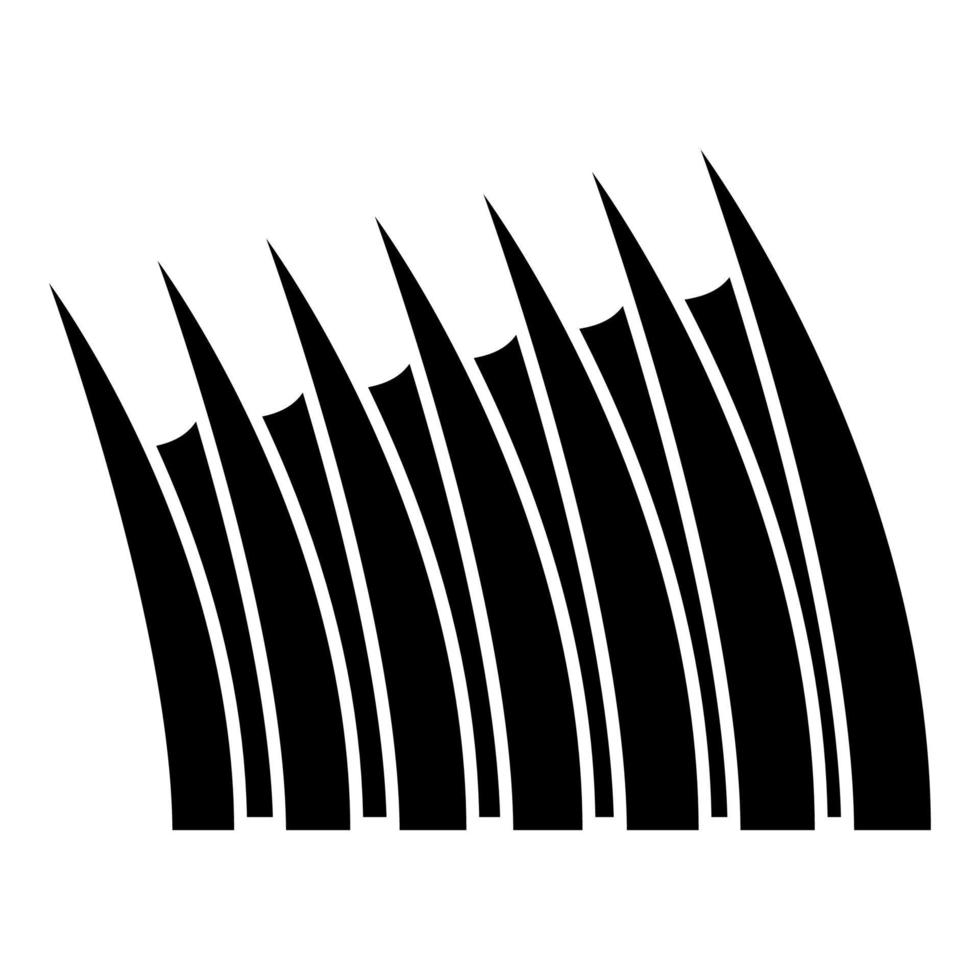 Sharp dorsal fin icon black color vector illustration flat style image