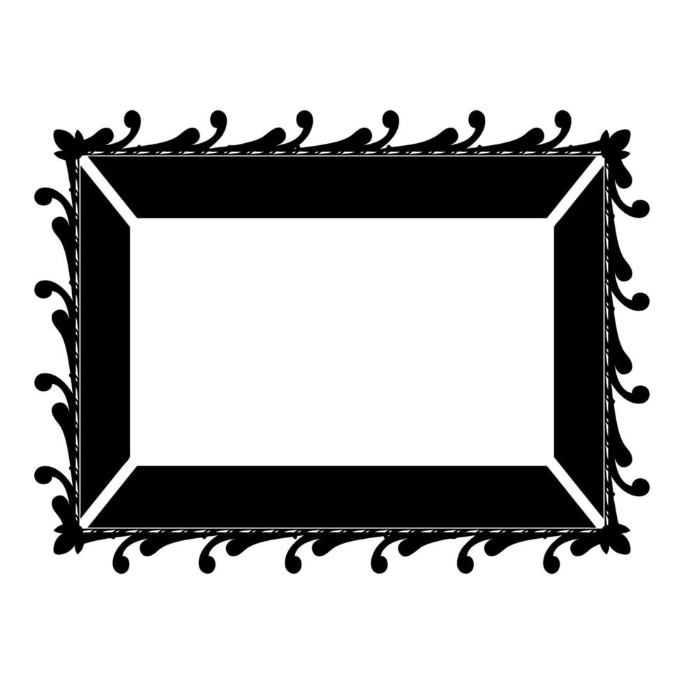 icono de marco de imagen color negro ilustración vectorial imagen de estilo plano vector