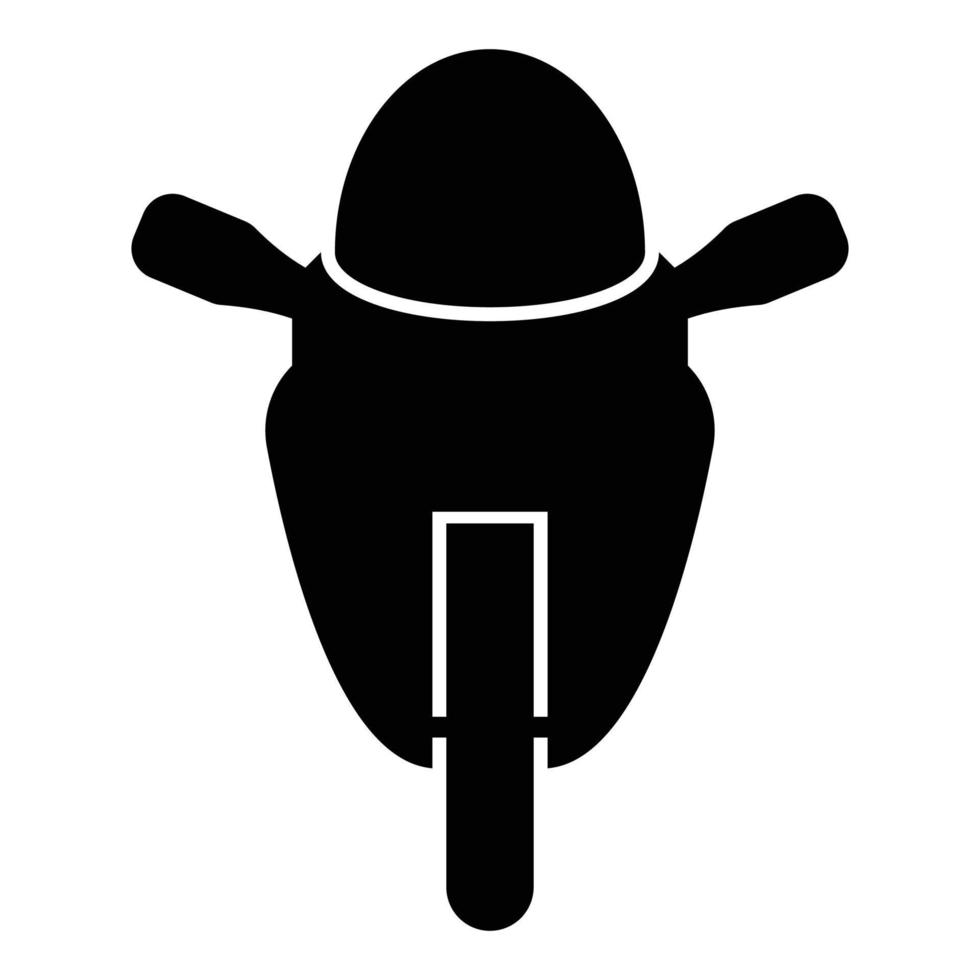 motocicleta deporte tipo carrera clase icono color negro vector ilustración estilo plano imagen