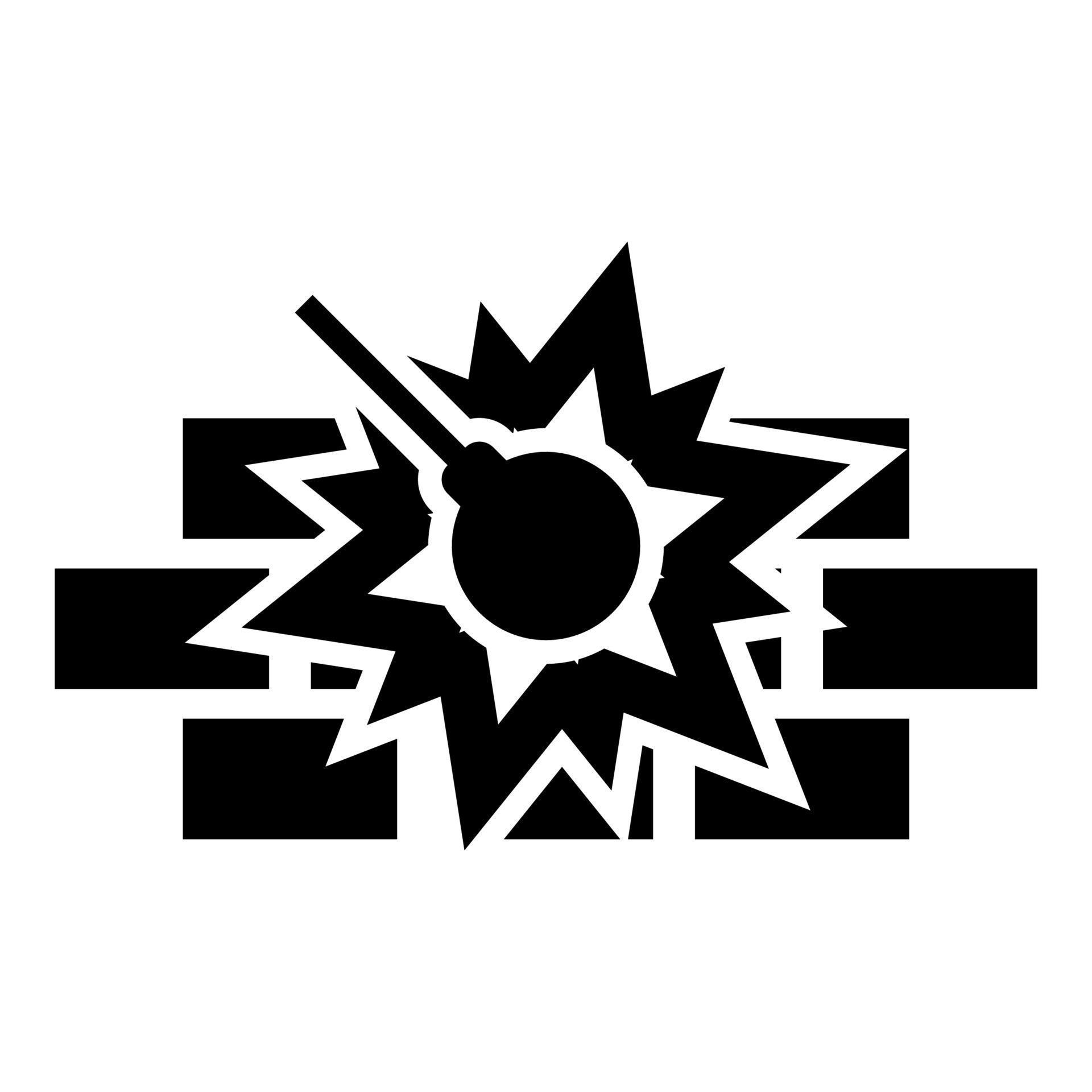 Working demolish machine on building construction Destroying brick wall