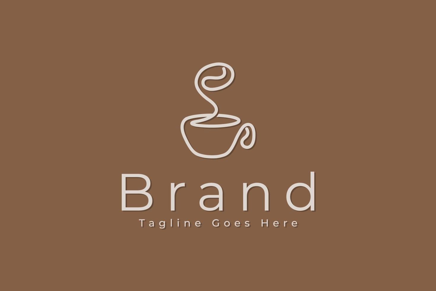 coffee cup logo with unique concept design for your brand identity vector