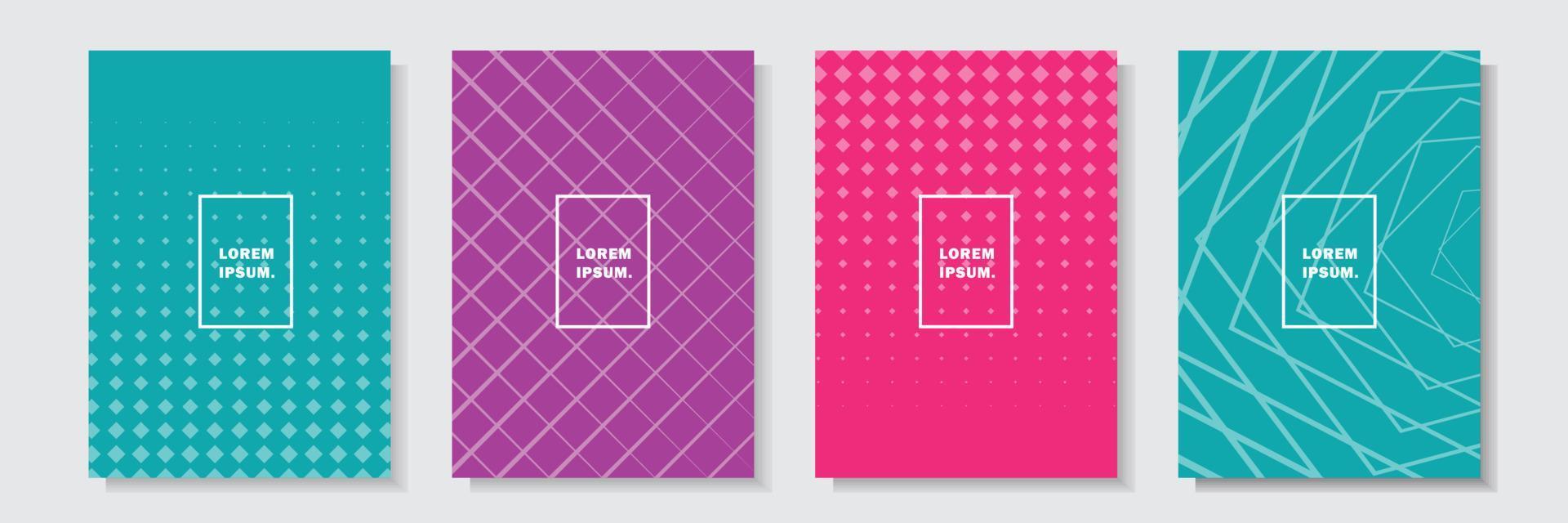 colorful modern cover template future pattern, set collection design vector