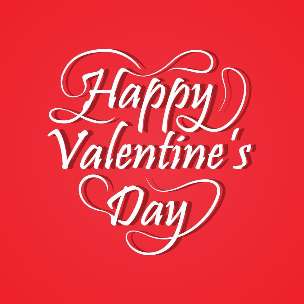 feliz día de san valentín, plantilla de adorno romántico de corazón con forma tipográfica para celebración, tarjeta de felicitación navideña, diseño vectorial vector