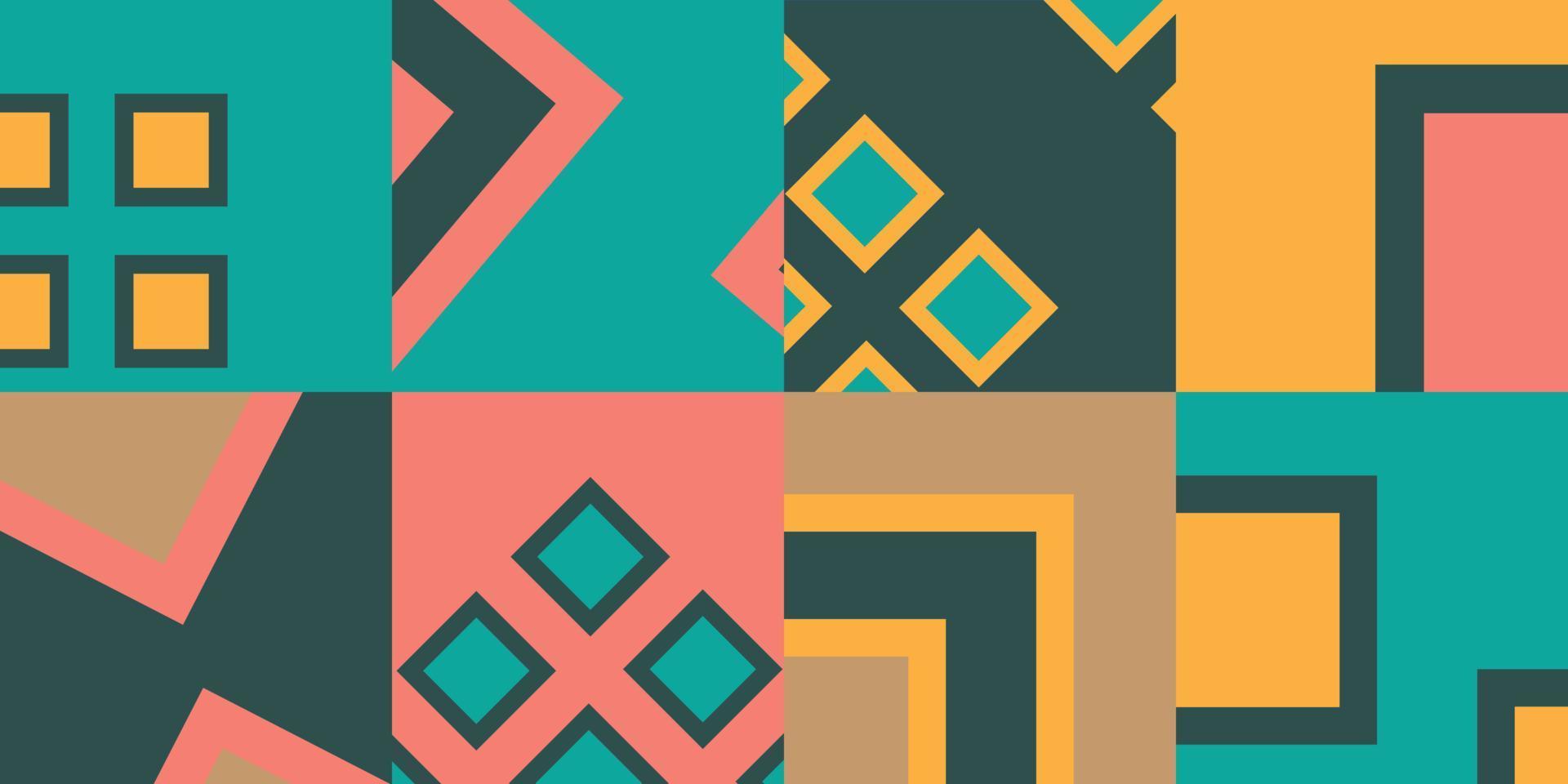 geometry abstract shape elegant retro background template vector