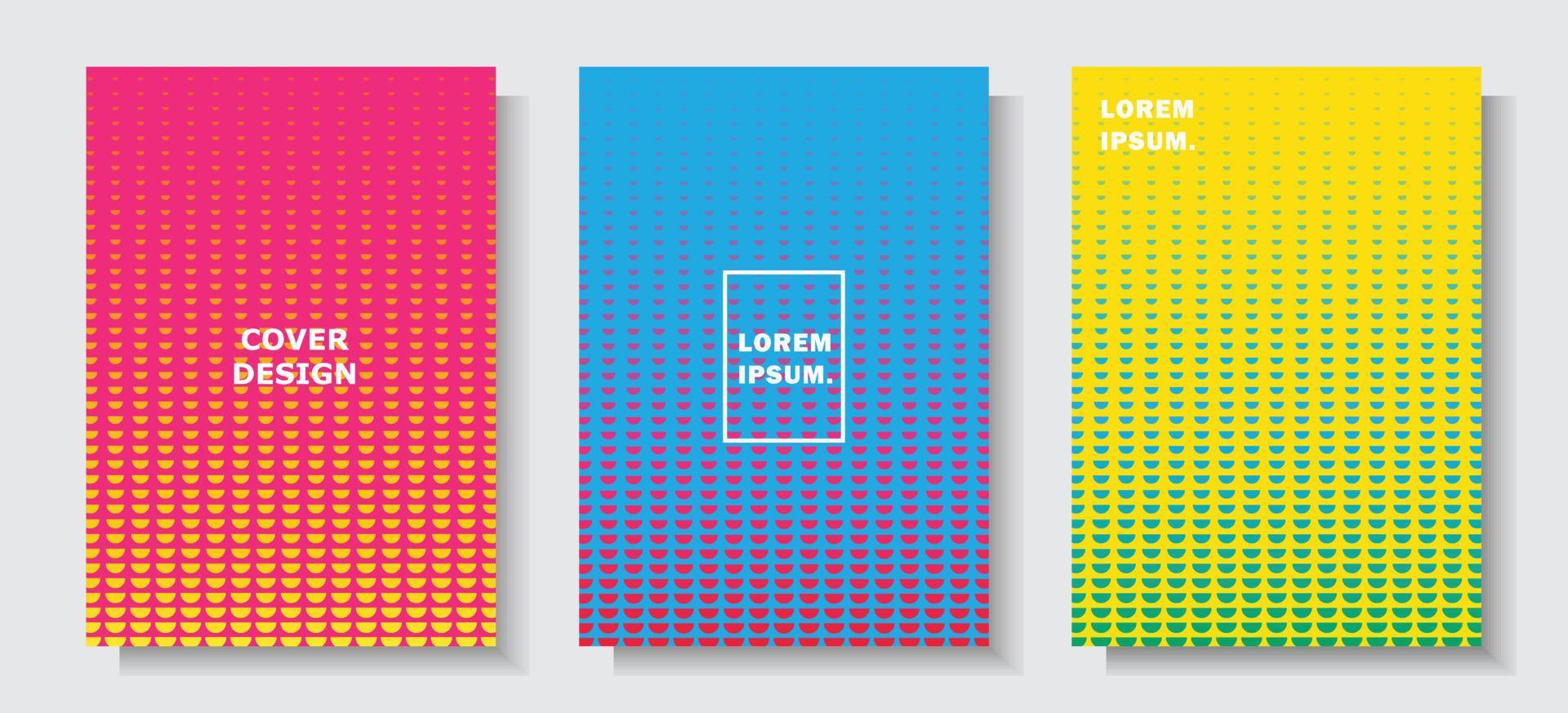 modern cover design set gradation dots texture style effect colorful background vector