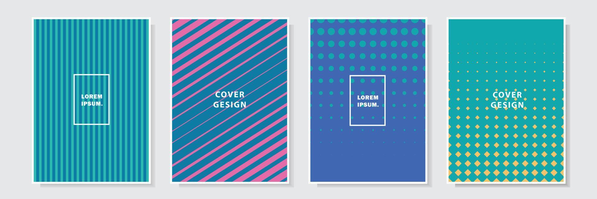 colorful modern cover template future pattern, set collection design vector