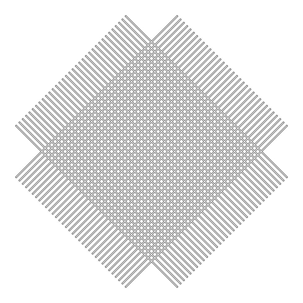 cuadrícula de líneas símbolo de icono de tela contorno color negro vector ilustración imagen de estilo plano