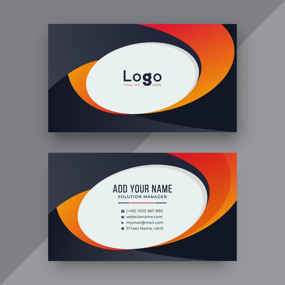 Creative business card template vector