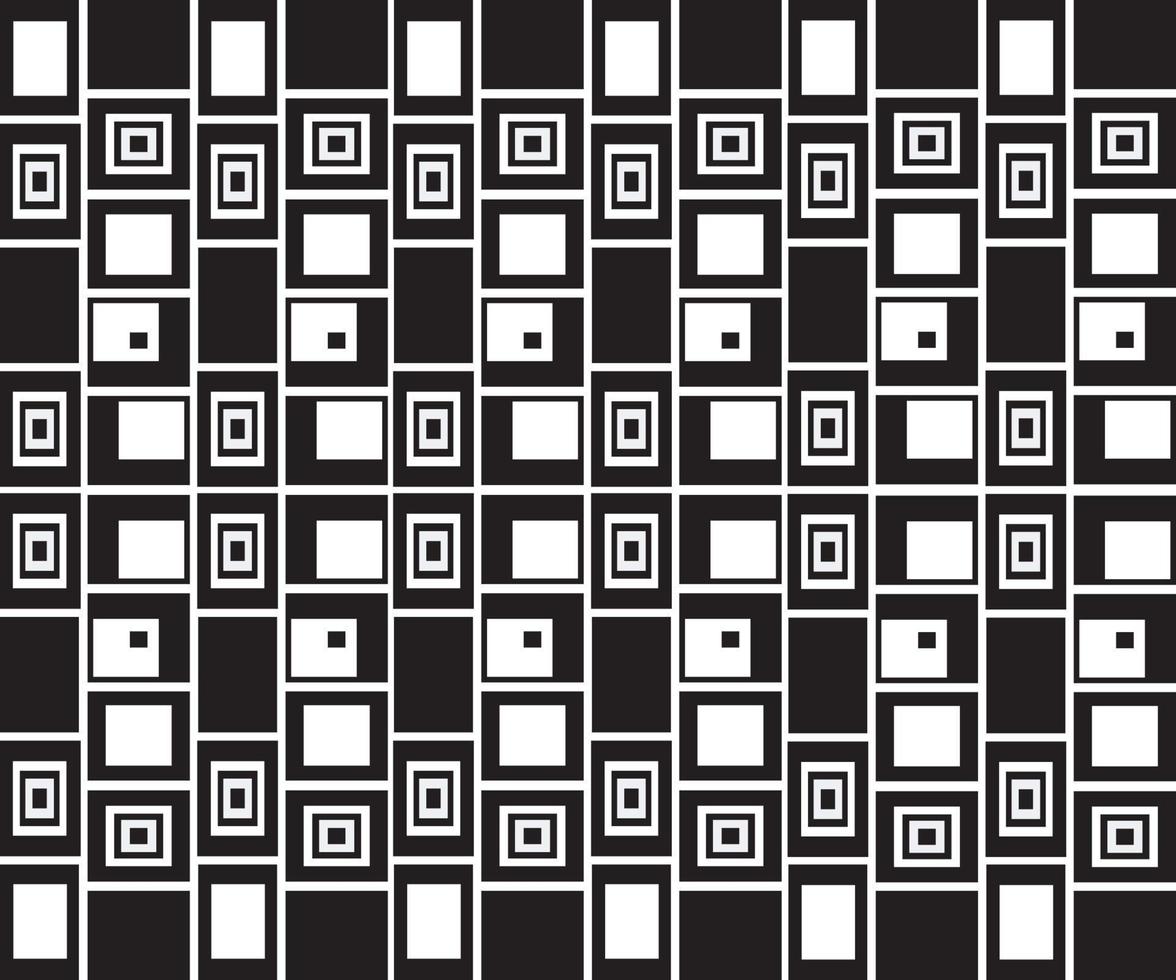 black and white geometric abstract background of squares vector