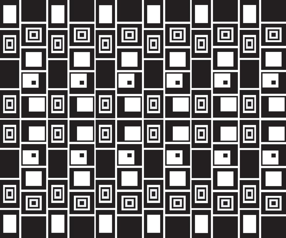 black and white geometric abstract background of squares vector