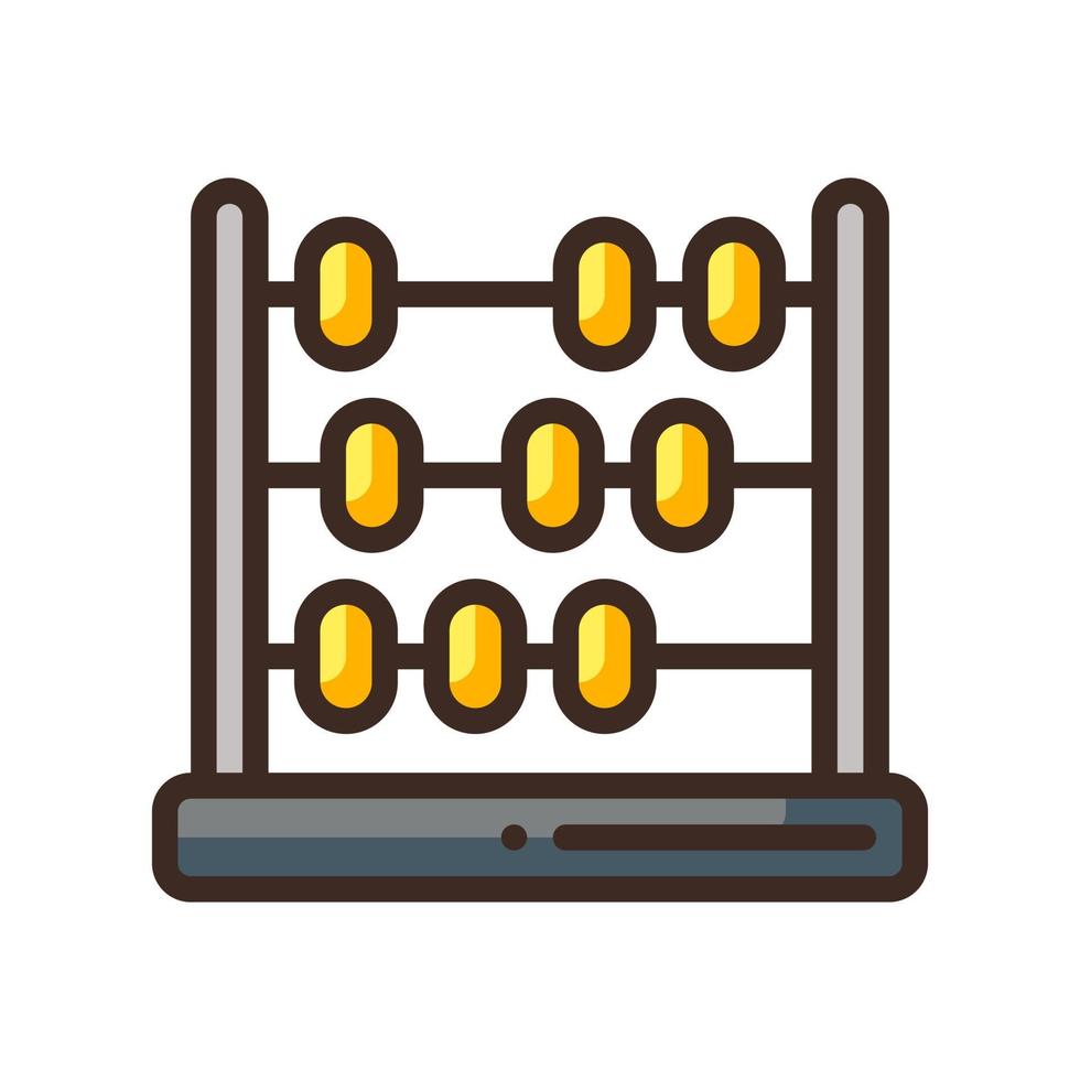 abacus filled line style icon. vector illustration for graphic design, website, app