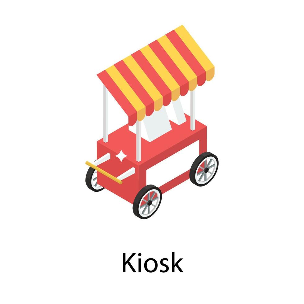 Trendy Kiosk Concepts vector
