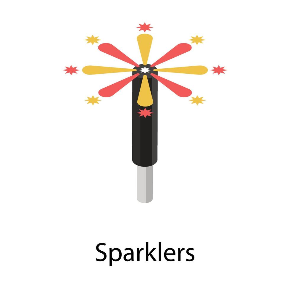 Trendy Sparklers Concepts vector