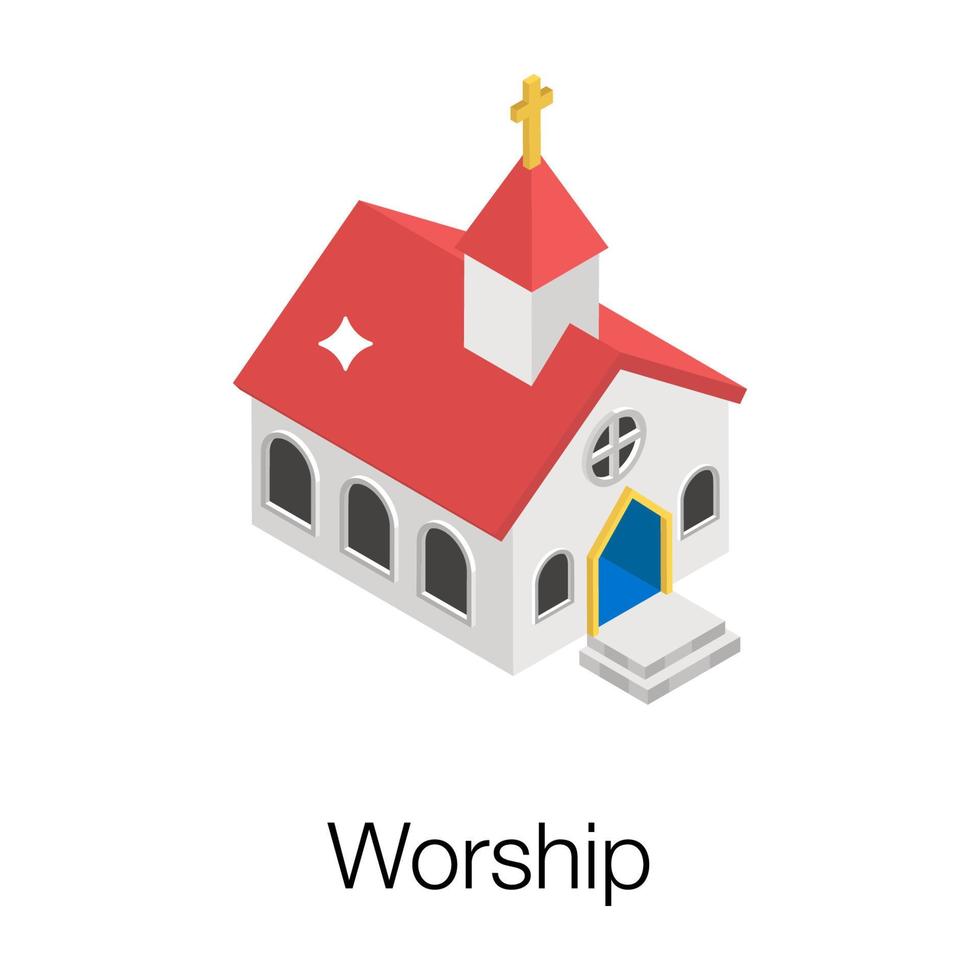 Trendy Church Concepts vector