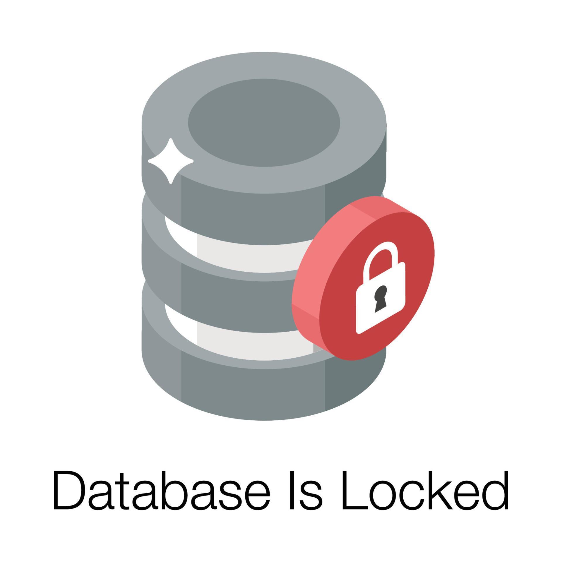 Database Is Locked 5156345 Vector Art at Vecteezy