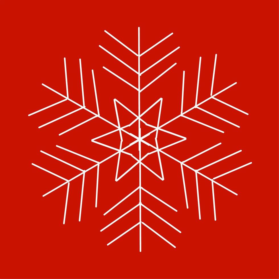 Symmetrical pattern on a red background. vector