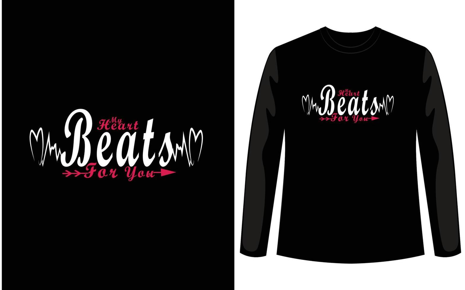 Happy Valentines Day T-shirt Design Template, Valentines Day Vector Free Vector