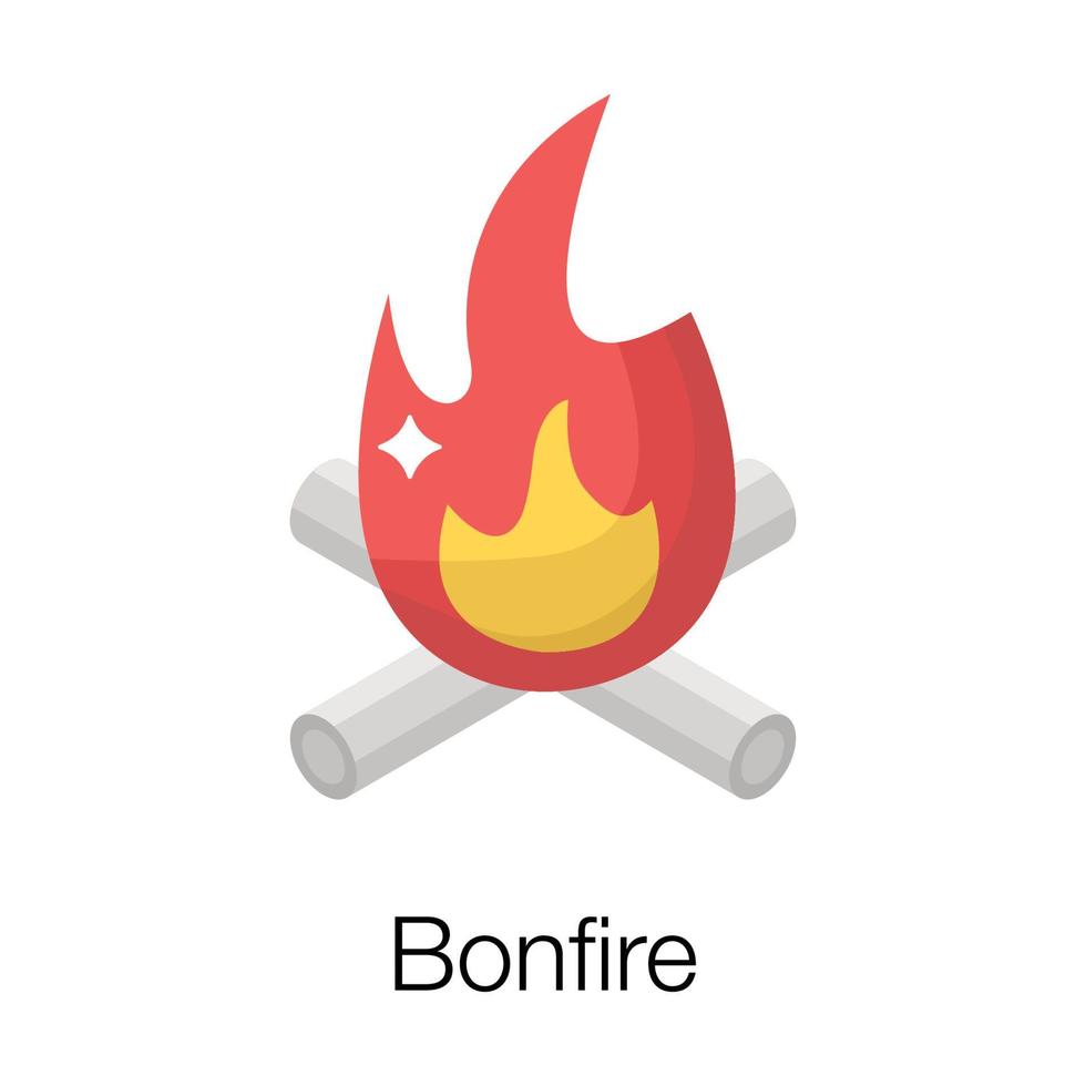 Trendy Bonfire Concepts vector