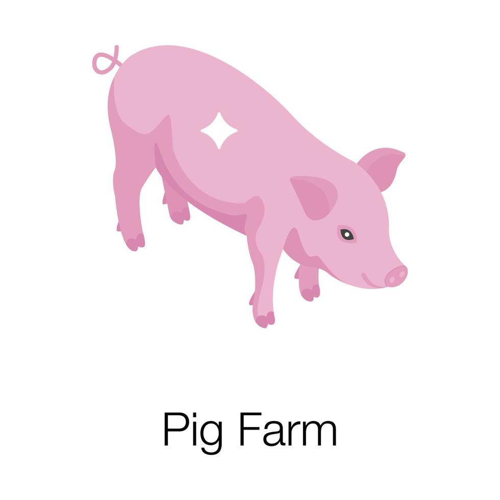 Farm Pig Concepts vector