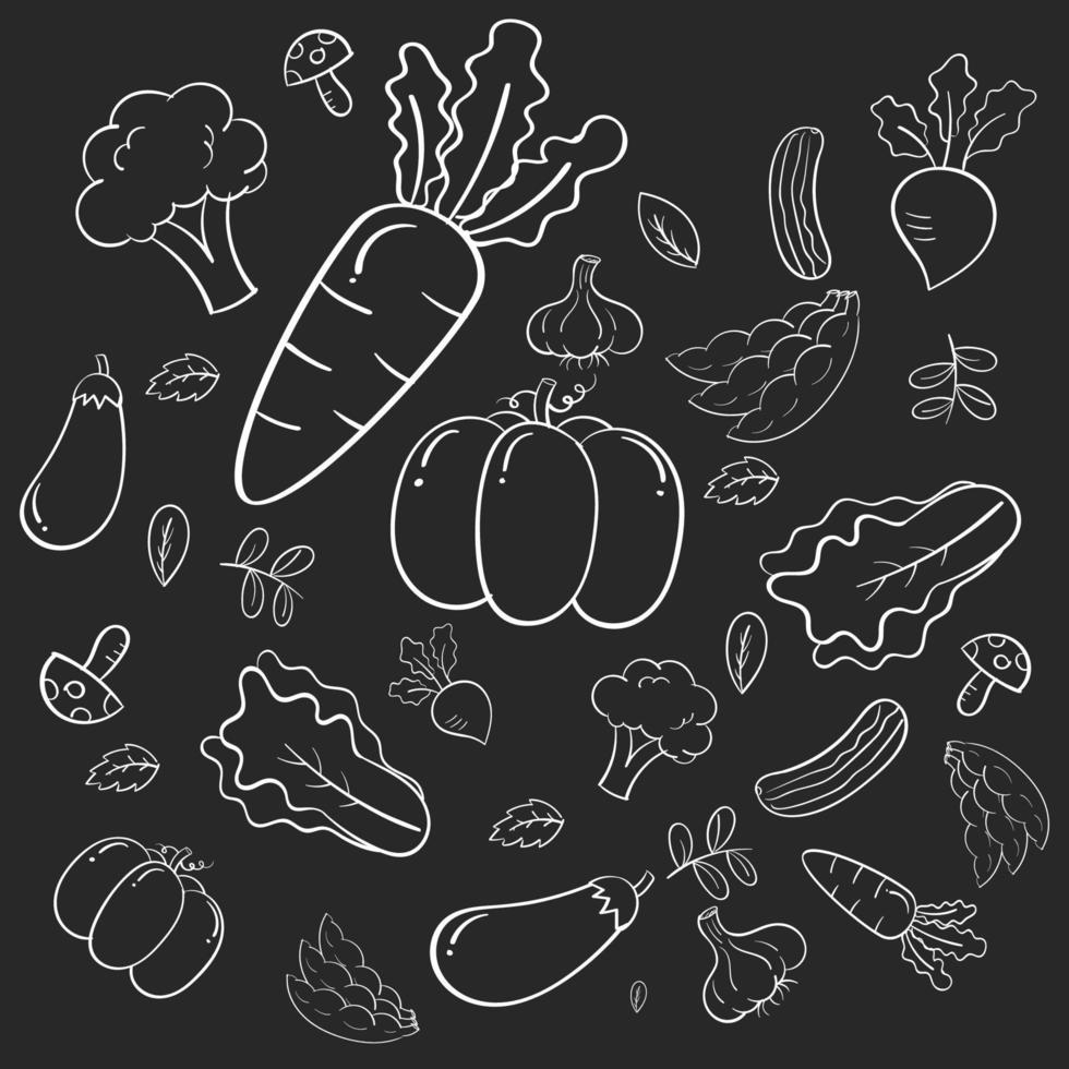 Hand drawn doodle icons set vector