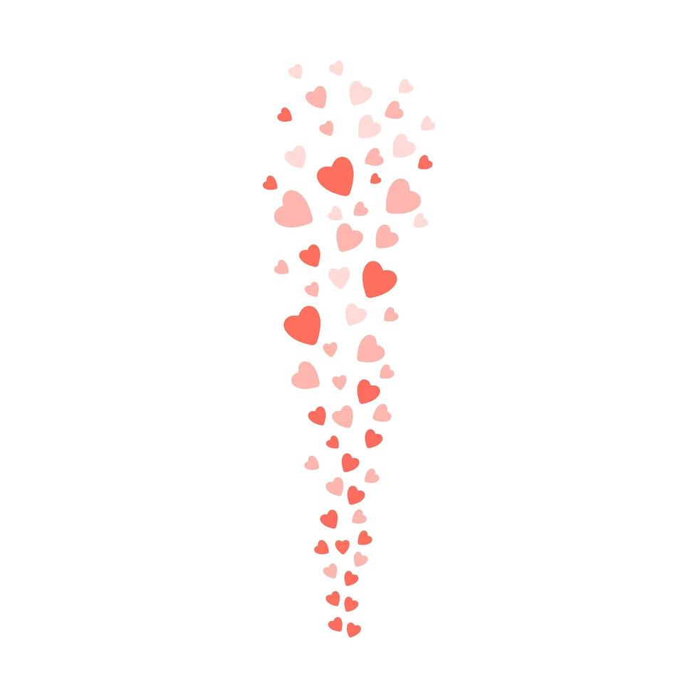 Hearts like for social networks are flying. vector