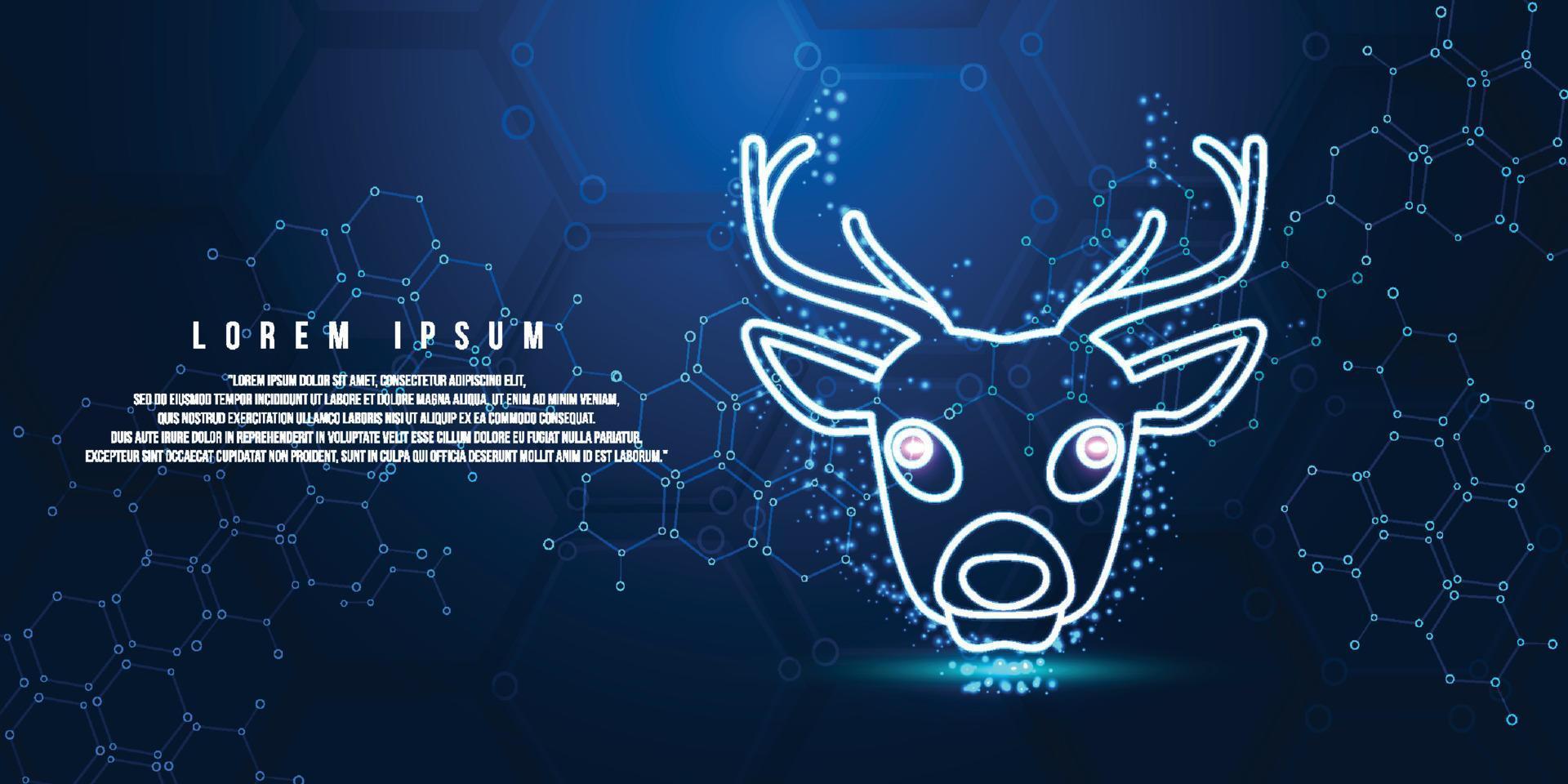 Deer animal digital concept vector